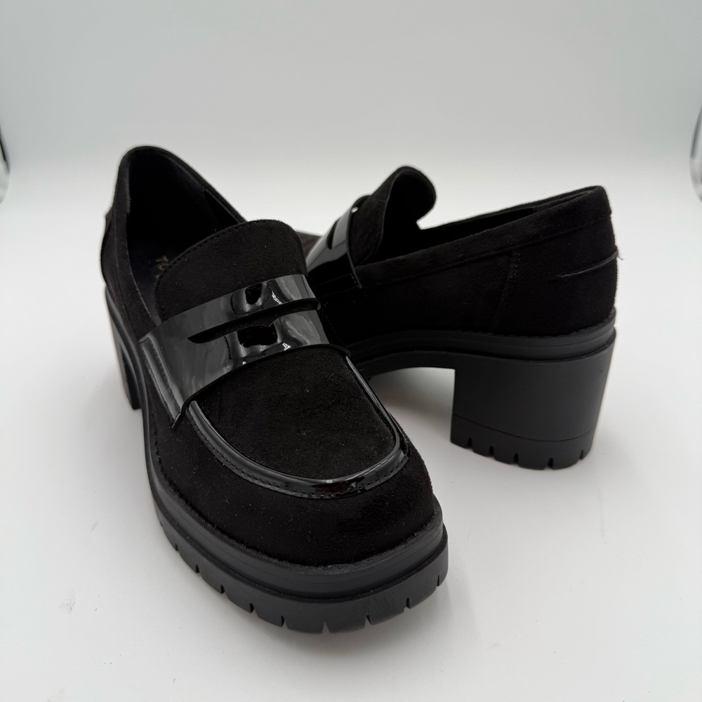 Torgeis Women’s Noelli‎ Slip On Platform Heeled Clogs Penny Loafers Black 8 NWOT